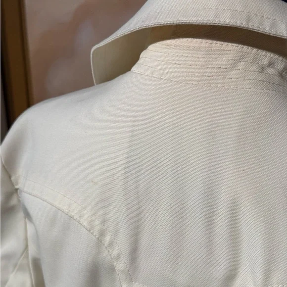 Vntg LONDON FOG Cream Belted Trench - Picture 9 of 14